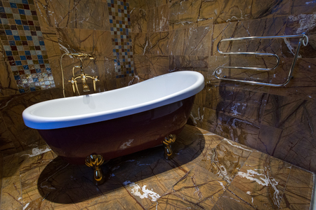 Modern private bathroom interiorのeditorial素材