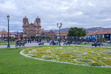 CUSCO PERU-NOV. 9: Cathedral of Santo Domingo on Nov. 9 2015 in Cusco Peru Building was completed in...