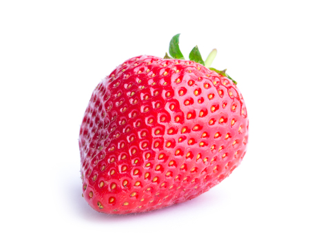 Red berry strawberry isolated on white backgroundの写真素材