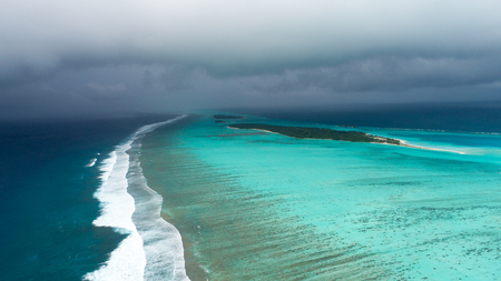 Amazing bird eyes view in Maldivesの写真素材