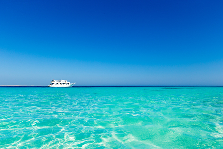 tropical Maldives island with white sandy beach and seaの写真素材