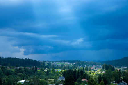 Carpathian mountain sunny landscapeの写真素材