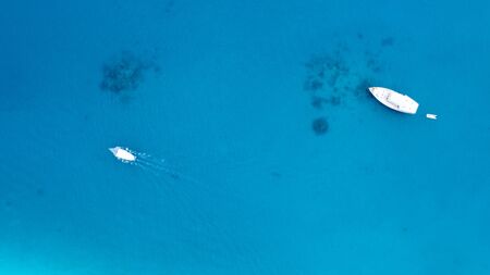 Beautiful aerial view of Maldives and tropical beach . Travel and vacation conceptの写真素材