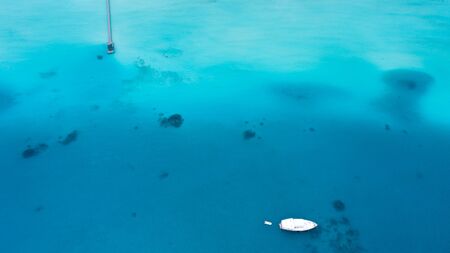 Beautiful aerial view of Maldives and tropical beach . Travel and vacation concept