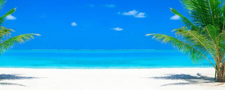 tropical beach in Maldives. sea landscapeの写真素材