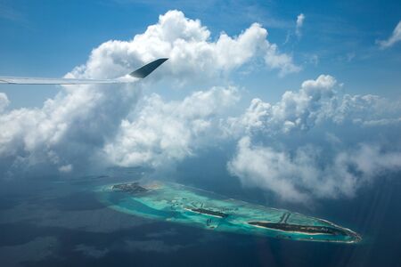 Aerial sky and clouds backgroundの写真素材