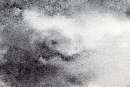 Grey abstract watercolor background. Painting on paperの写真素材