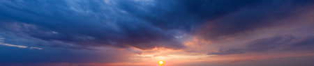 Beautiful cloud in the sunrise sky background. Sky banners background. Natural background of the...