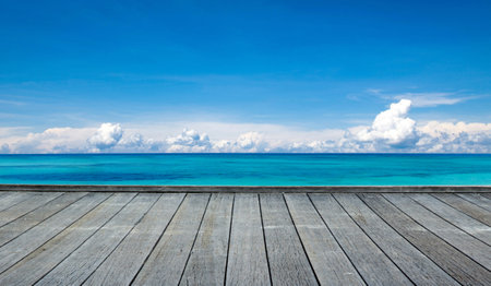tropical Maldives island with white sandy beach and seaの写真素材