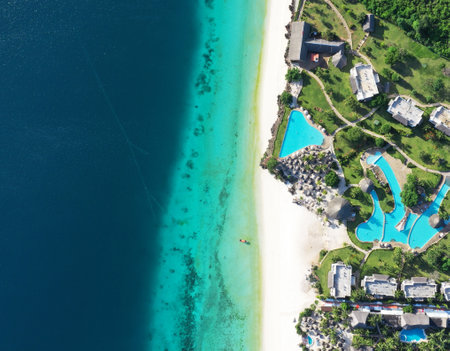 Amazing bird eyes view in Zanzibarの写真素材