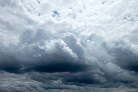 Blue sky with white cloudsの写真素材