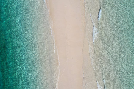 Amazing bird eyes view in Zanzibar. sea landscapeの写真素材