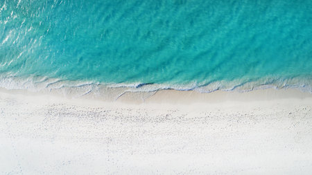 Beautiful aerial view of Maldives and tropical beach . Travel and vacation conceptの写真素材