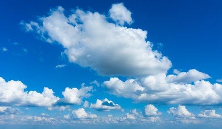 Blue sky with white clouds.の写真素材