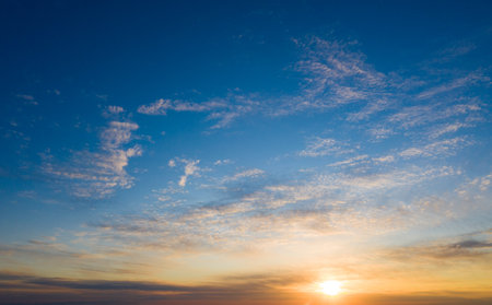 Blue sky with white clouds.の写真素材