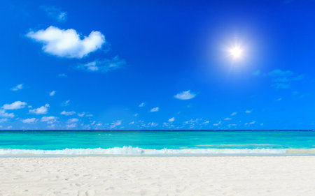 beautiful beach and tropical sea. travel landscapeの写真素材