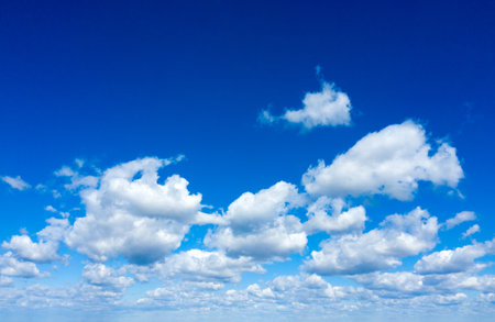 clouds in the blue skyの写真素材