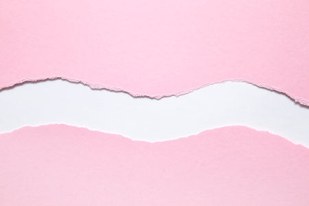 torn paper on white background with clipping pathの写真素材