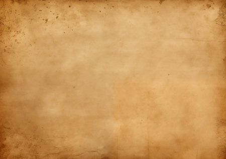 Old parchment paper. Vintage aged worn paper texture background. Natural pattern antique design art work and wallpaper.の素材