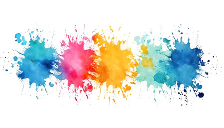 Colorful multicolored art painting texture. Abstract painting with vibrant colorsの素材