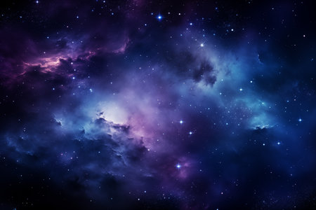 Abstract space background. Space dark background with fragment of our galaxyの素材