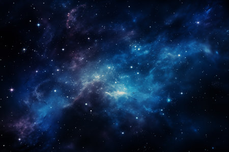 Abstract space background. Space dark background with fragment of our galaxyの素材