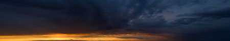 panorama sky. Beautiful cloud in the sunrise sky background. Sky banners background.の写真素材