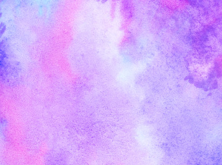 colorful watercolor background. hand painted by brushの写真素材
