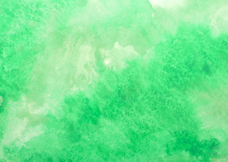 Green watercolor splash stroke background. by drawingの写真素材