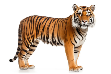 tiger isolated on white backgroundの素材