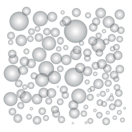 Gray 3D background with volumetric balls for the cover. White texture design template with abstract modern pattern.のイラスト素材