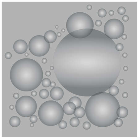 Gray 3D background with volumetric balls for the cover. White texture design template with abstract modern pattern.のイラスト素材