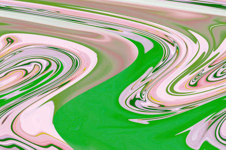Background pink and green. Sea wave illustration. Beautiful texture in a modern style for web...