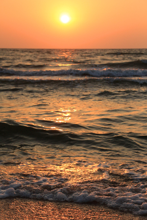 sunset on the seaの写真素材