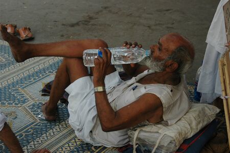 PAKISTAN_KARACHI_Homeless male made home protester tent free food and free tent shetler,homelesss male move in to protests tents in front Karachi Press Club on 17 May 2012   のeditorial素材