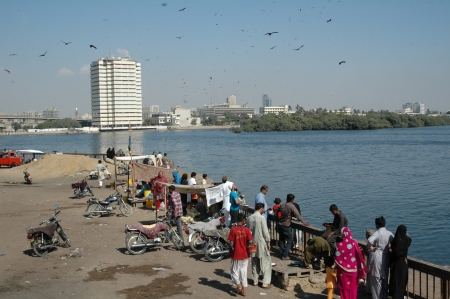 KARACHI/PAKISTAN_  Pakistan shipping corporation bulding view at Arabian sea 6 Nov. 2012      のeditorial素材