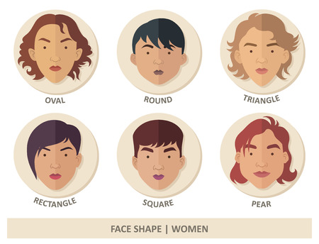 Women Face Shapeのイラスト素材