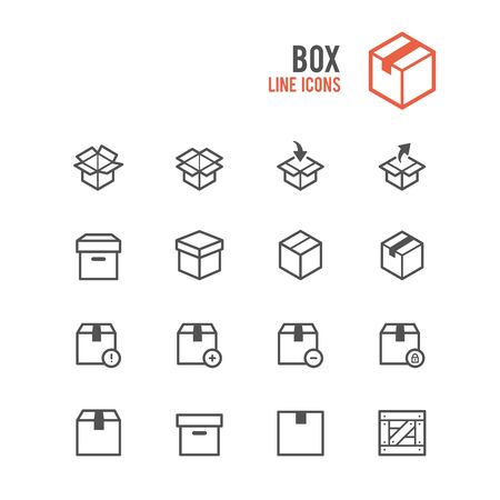 Box icons. Vector illustration.のイラスト素材