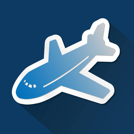 airplane background blueの写真素材