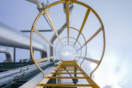 Pipe rack & fixed ladderの写真素材