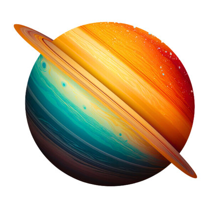 Saturn planet isolated on white background. Vector illustration. Eps 10の素材