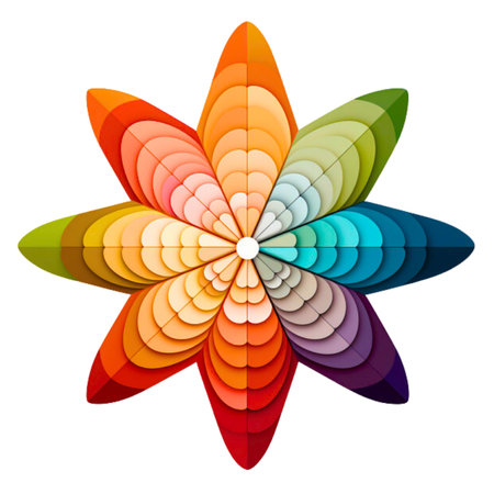 Colorful flower icon. Cartoon of colorful flower vector icon for web design isolated on white backgroundの素材