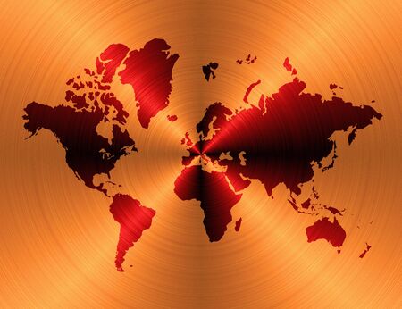 Ilustration wallpaper with a map of the worldの写真素材