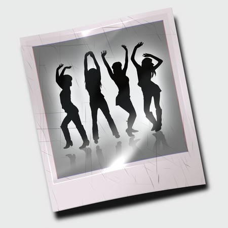 Photo with young girlsの写真素材