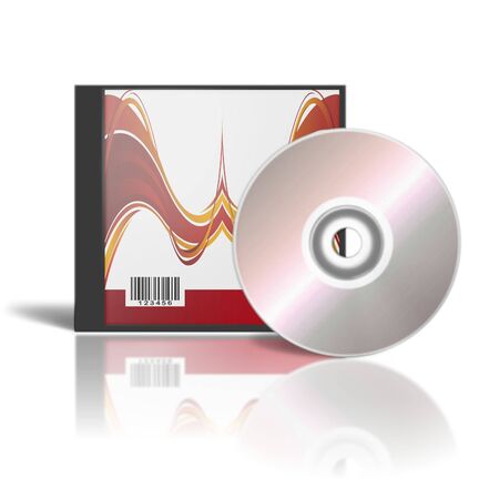 3d render dvd cases on white backgroundの写真素材