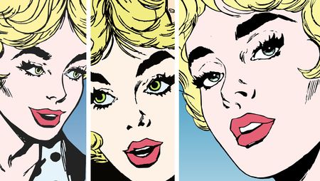 Face of a young woman with beautiful eyesの写真素材