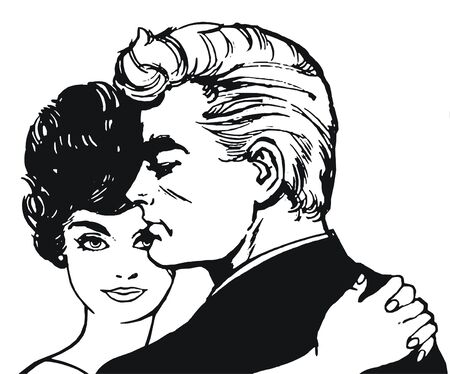 illustration of a pair of loversの写真素材