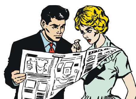 illustration of a pair of loversの写真素材