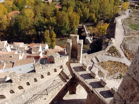 Alcala del Jucar in the provence of Albacete - Spainの写真素材