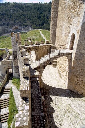 Alcala del Jucar in the provence of Albacete - Spainの写真素材